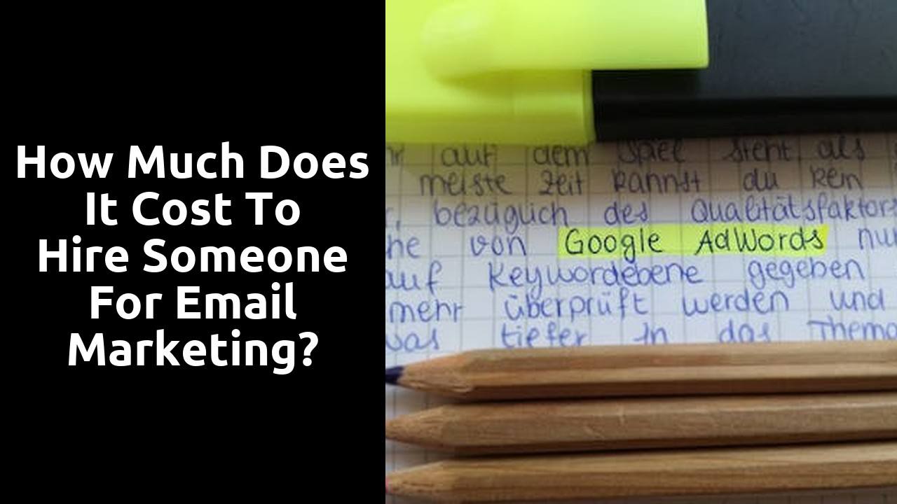 How much does it cost to hire someone for email marketing?