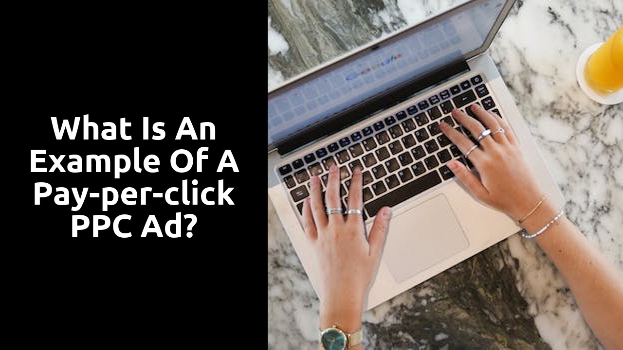 What is an example of a pay-per-click PPC ad?
