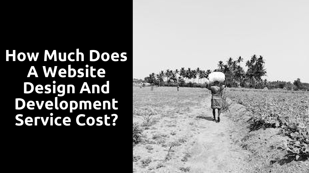 How much does a website design and development service cost?