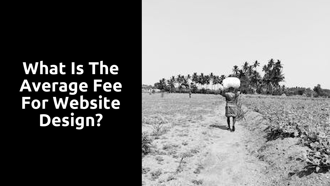 What is the average fee for website design?